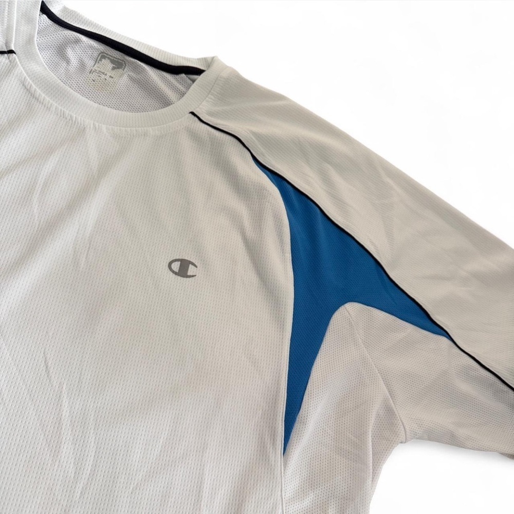 Champion Colorblock Performance T Shirt White Blue XXL - Picture 5 of 6